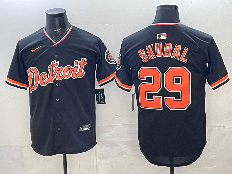 Men Detroit Tigers #29 Skubal black Game Nike MLB Jersey 20260011